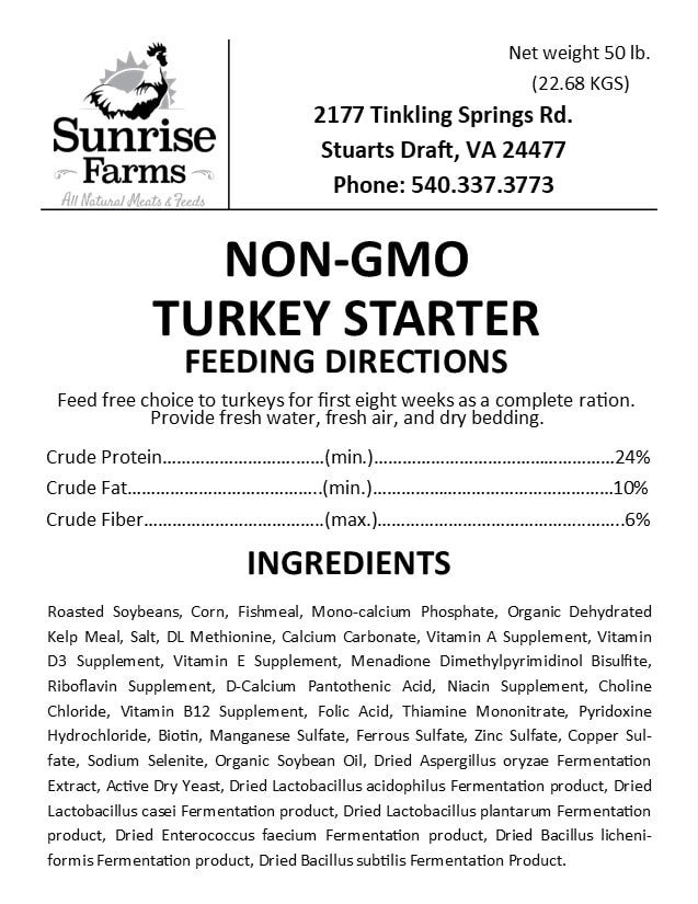 NonGMO Turkey & Game Bird Starter Feed